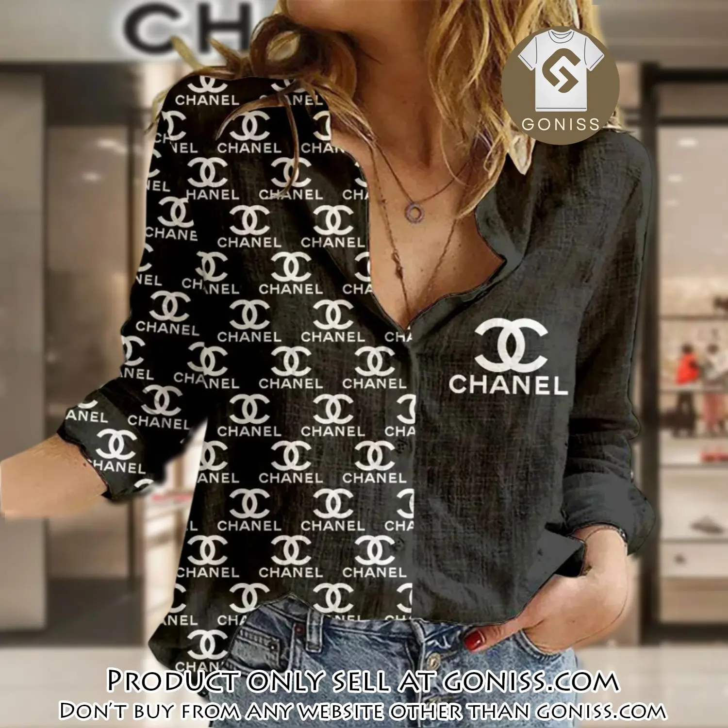 Chanel luxury women casual shirt linen shirt wcs1020 gn0812518